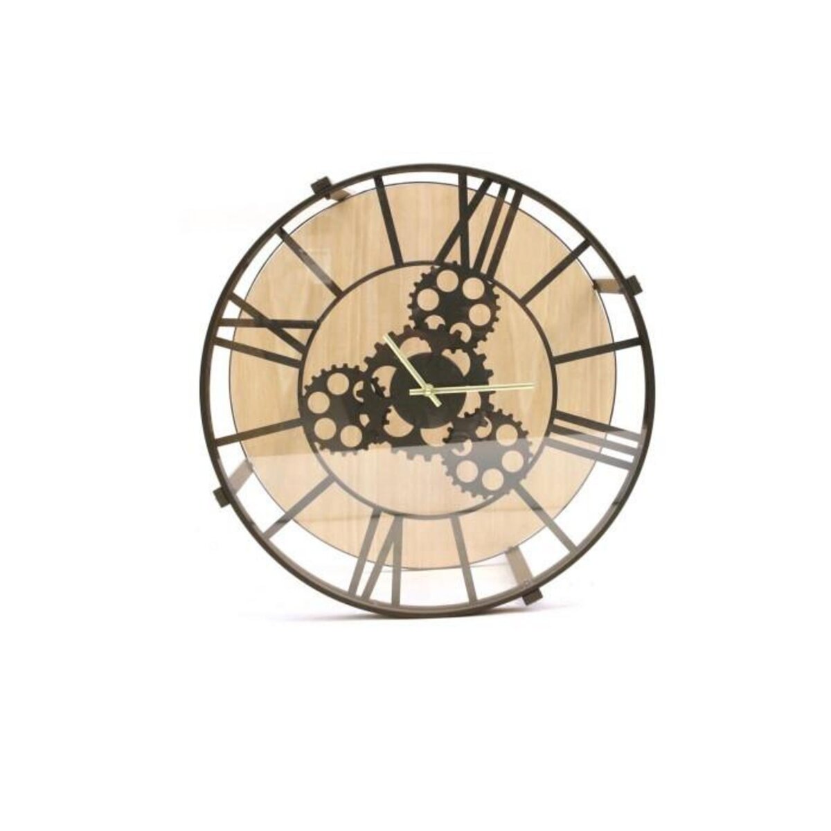 Paris Prix Table d'Appoint Design  Plateau Horloge  40cm Noir