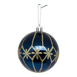 ATMOSPHERA Boule de Noël Déco  Poussière d'étoiles  8cm Bleu