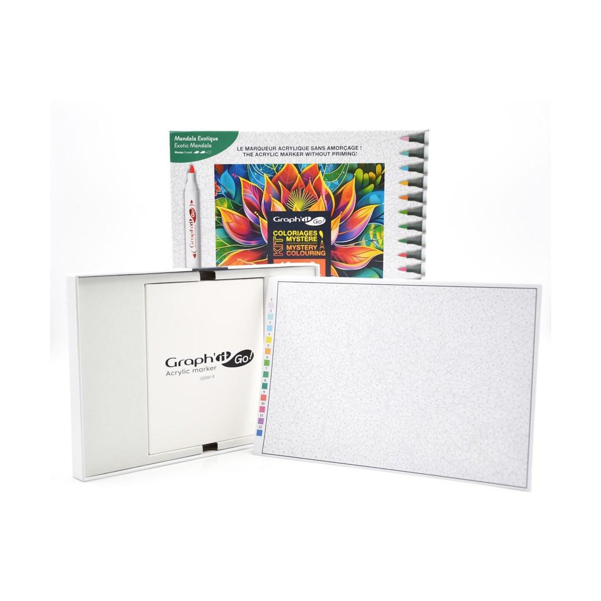 Graph it GRAPH'IT GO Kit Coloriage Mystère - Exotic Mandala
