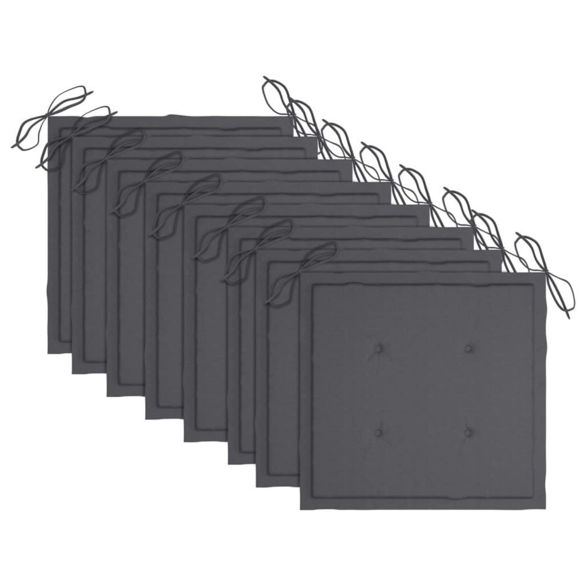 VIDAXL Chaises pliables d'exterieur et coussins lot de 8 Bois d'acacia