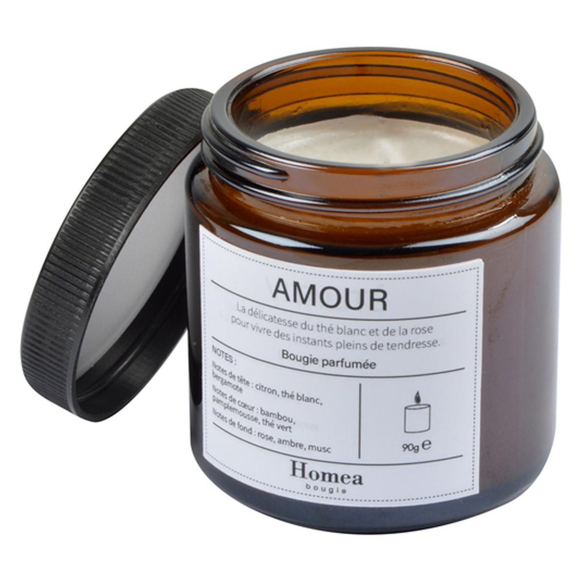 HOMEA Bougie verrine parfumée  apothicaire  90g amour