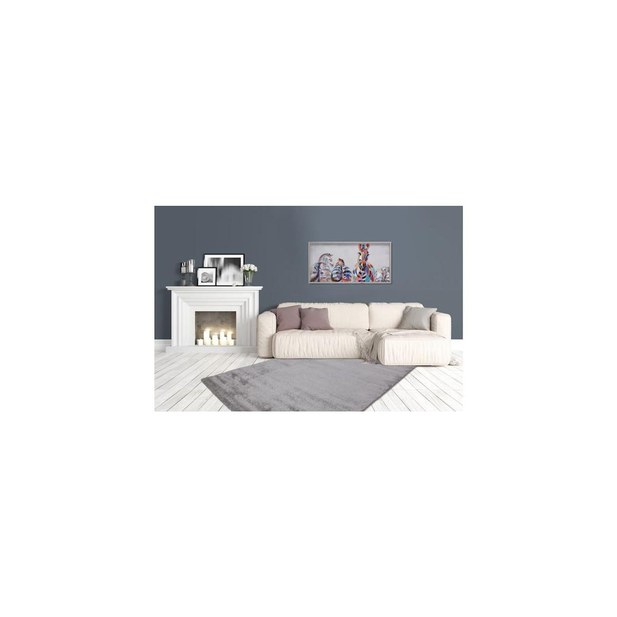 Paris Prix Tapis Tissé Déco  Saint Lucia  Argent