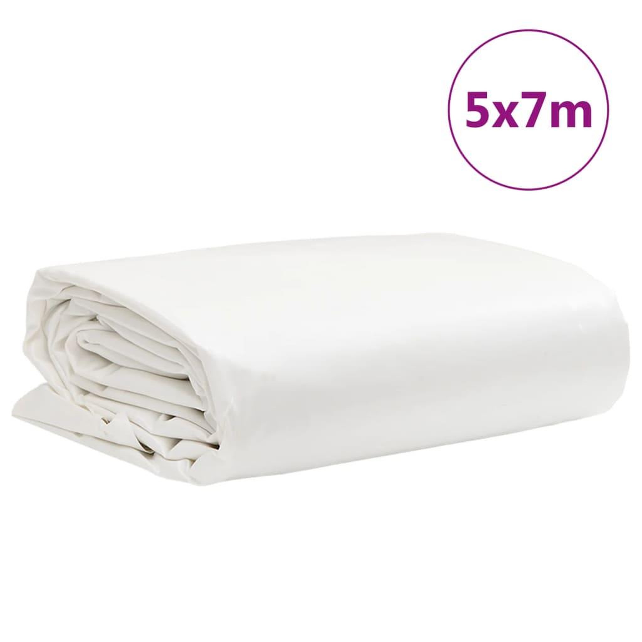 Voir la diapositive 6 : VIDAXL Bache blanc 5x7 m 650 g/m²