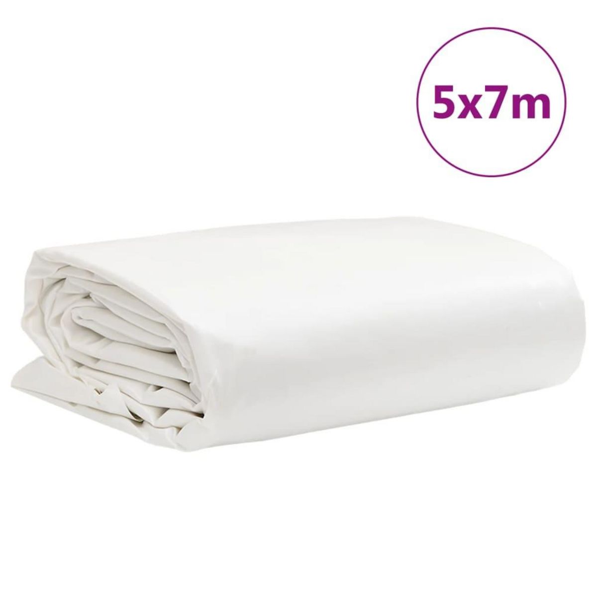 VIDAXL Bache blanc 5x7 m 650 g/m²