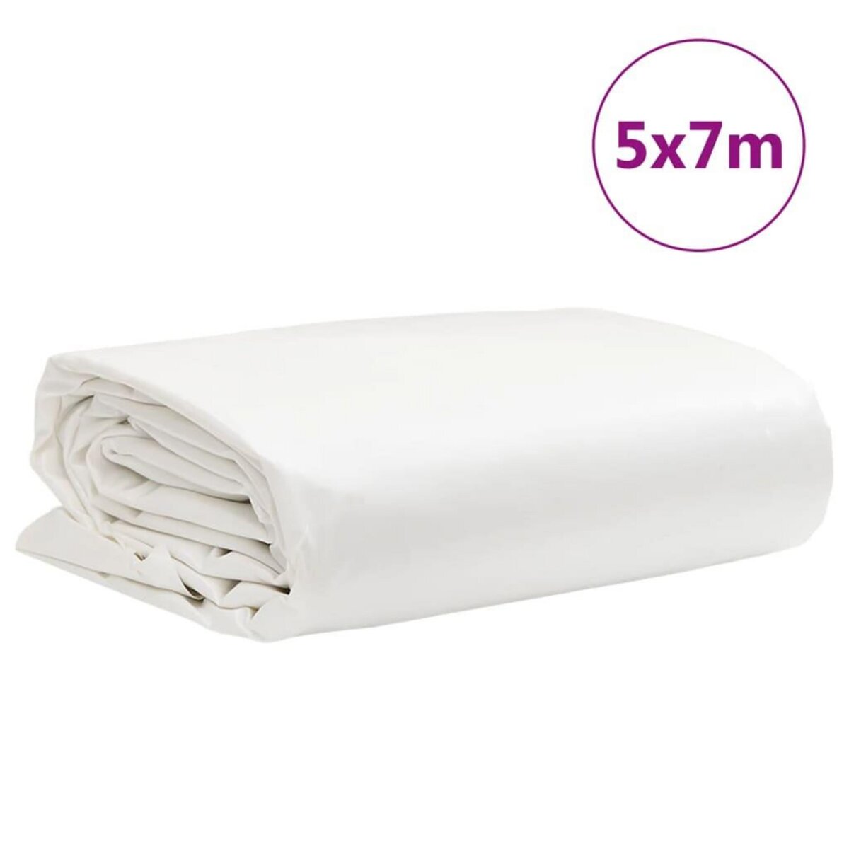VIDAXL Bache blanc 5x7 m 650 g/m²