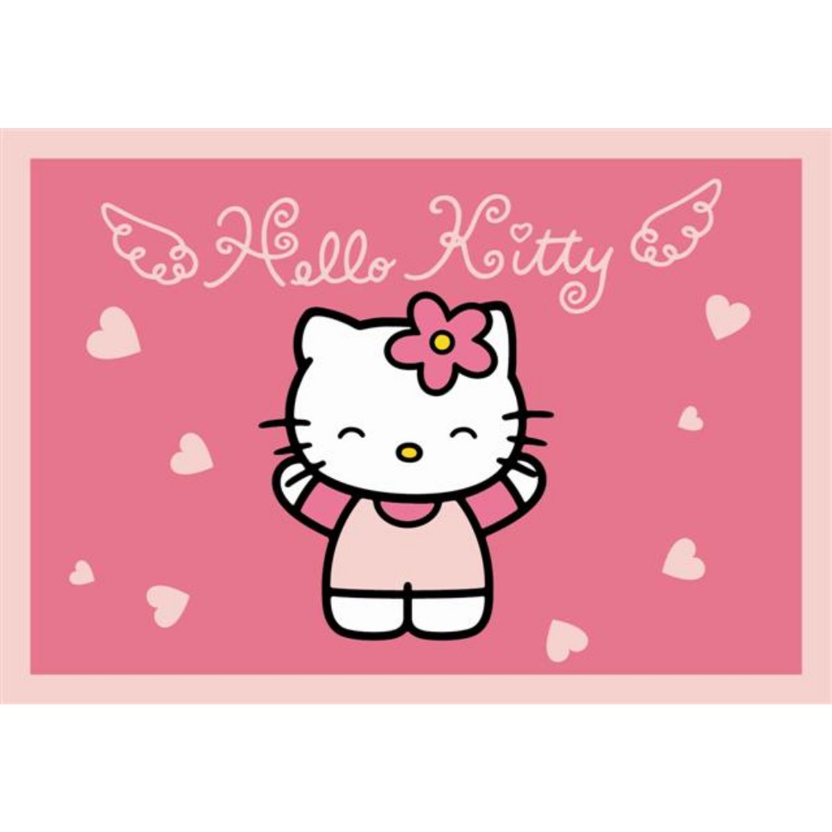 Tapis enfant Hello Kitty ange rose