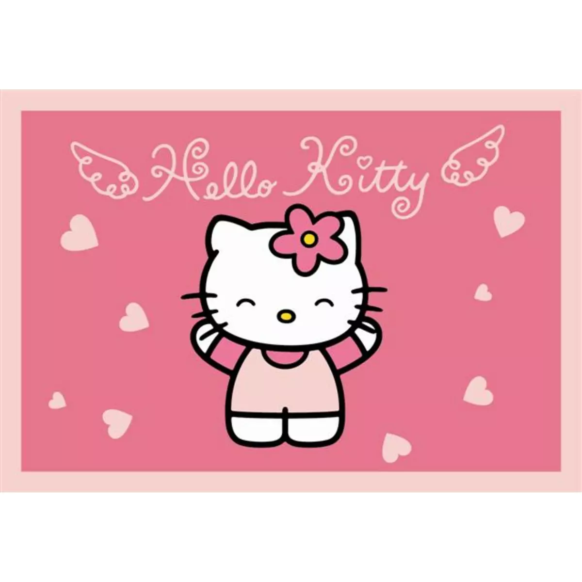 Tapis enfant Hello Kitty ange rose
