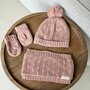 Voir la diapositive 6 : Petit Béguin Ensemble bonnet, moufles et cache-cou enfant en tricot Esmée