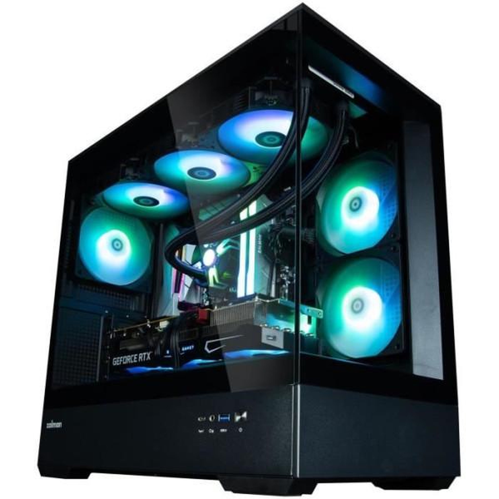 Voir la diapositive 4 : Zalman Boitier PC sans alimentation - ZALMAN P30 (Noir) - Mini tour - Micro-ATX - Ventilateurs ARGB
