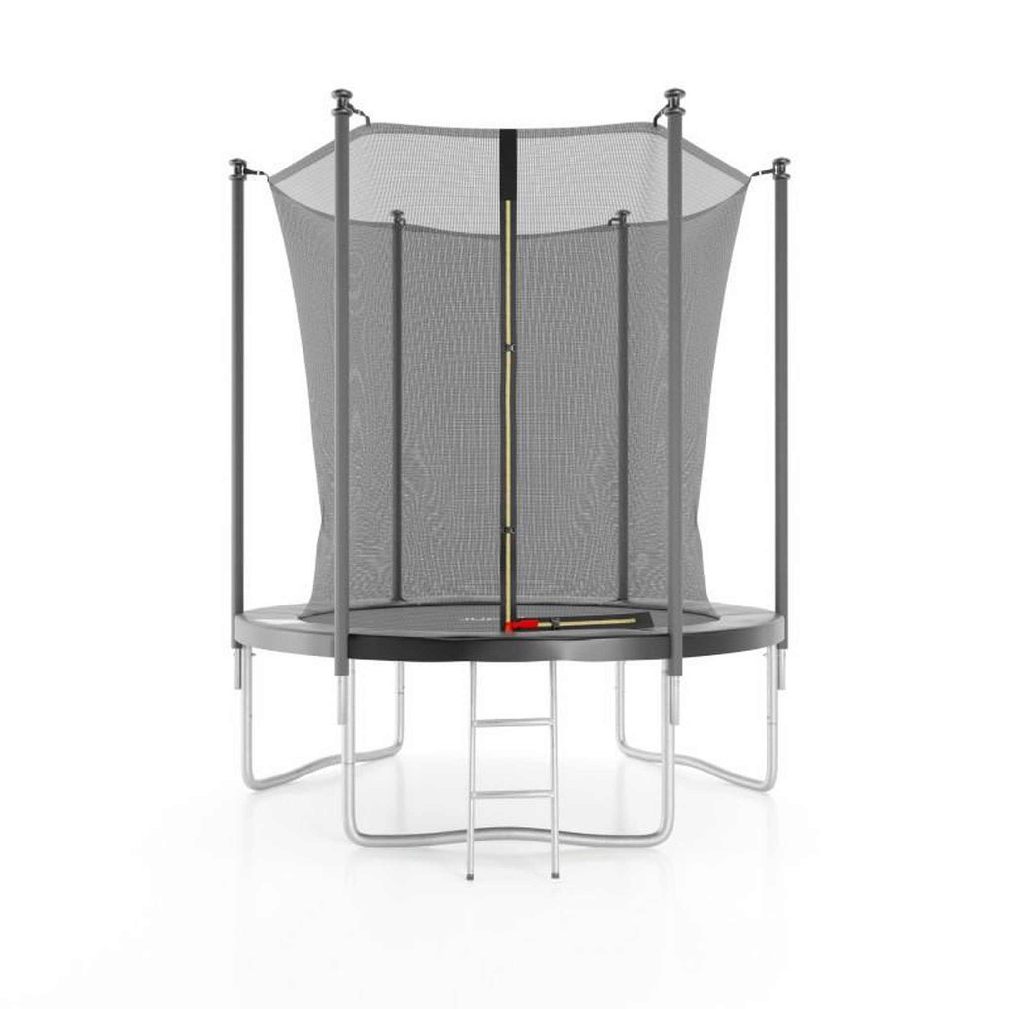 Voir la diapositive 1 : JUMP4FUN Trampoline de jardin ø185 cm / 6FT avec Filet intérieur, Matelas de protection et Echelle