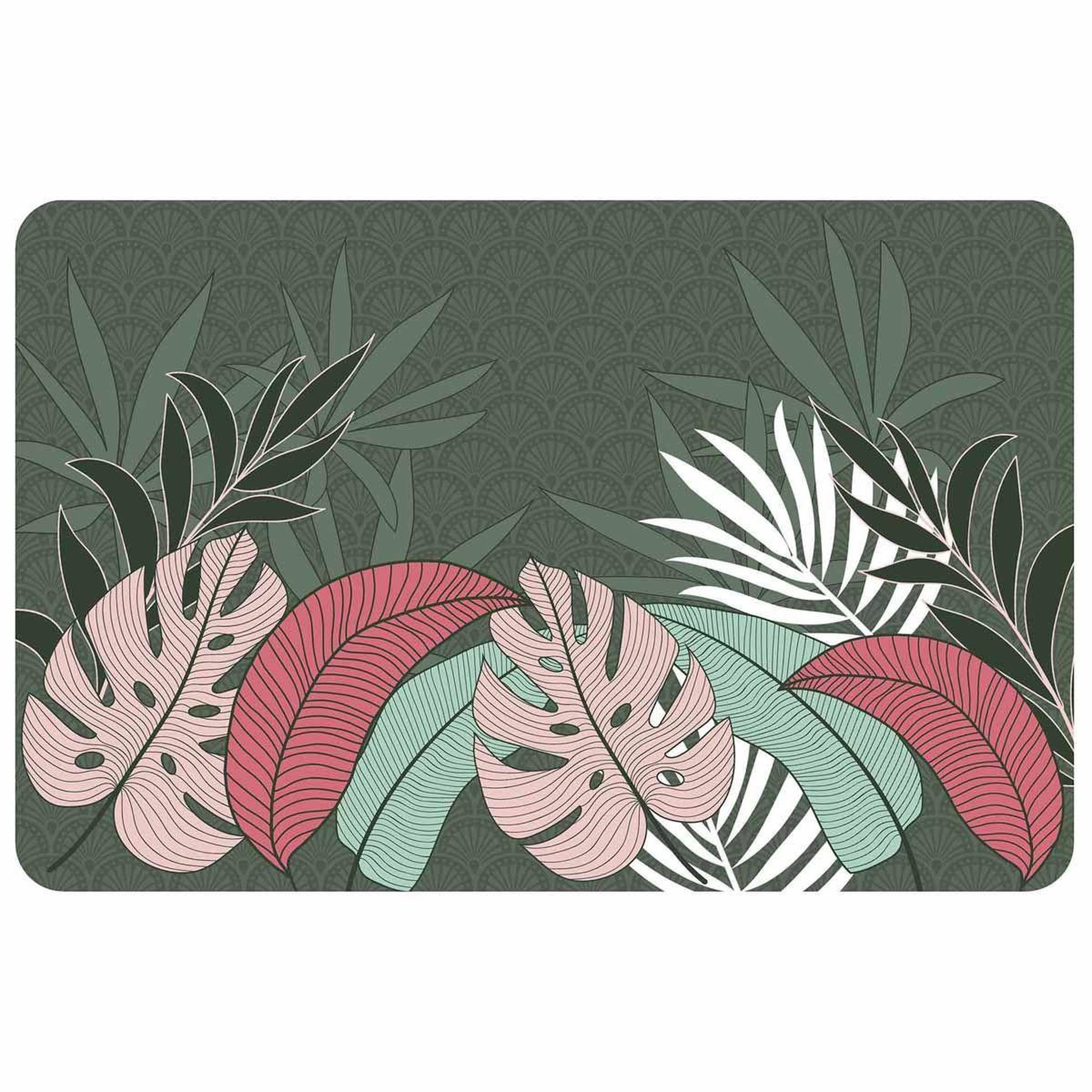 Douceur d'Intérieur Set de table déco  beauty jungle  28x44cm vert