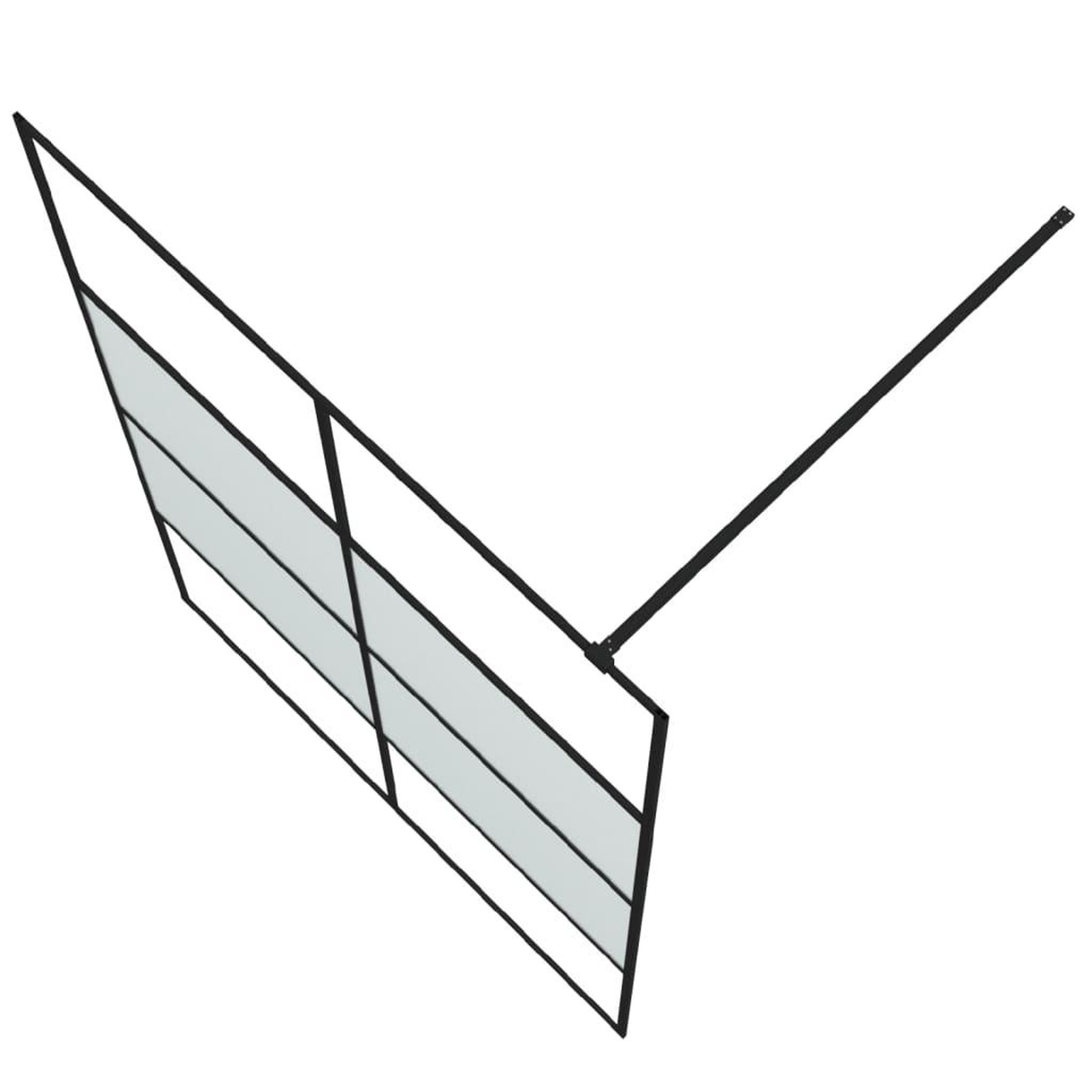 Voir la diapositive 5 : VIDAXL Paroi de douche Noir 140x195 cm Verre ESG demi-depoli