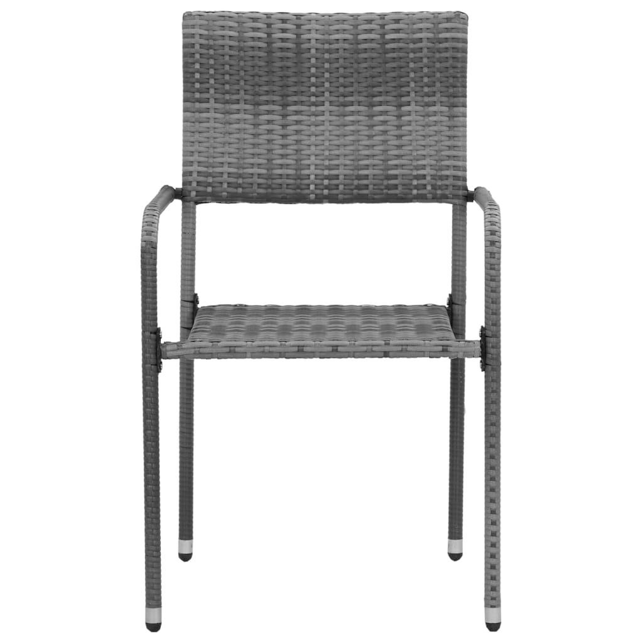 Voir la diapositive 5 : VIDAXL Mobilier a dîner d'exterieur 7 pcs Resine tressee Gris