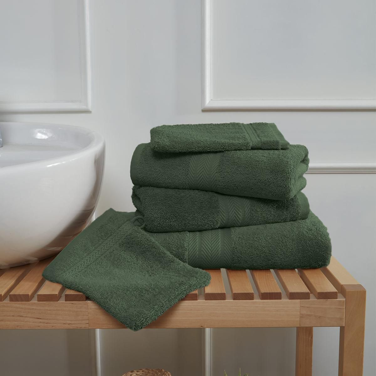 Sensei Maison Ensemble de bain 5 pièces (1 drap de bain + 2 serviettes de toilette + 2 gants) LUXURY