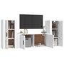 Voir la diapositive 3 : VIDAXL Ensemble de meubles TV 3 pcs Blanc brillant Bois d'ingenierie