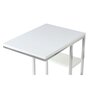 Paris Prix Table d'Appoint Design  Lucilla  60cm Blanc & Argent