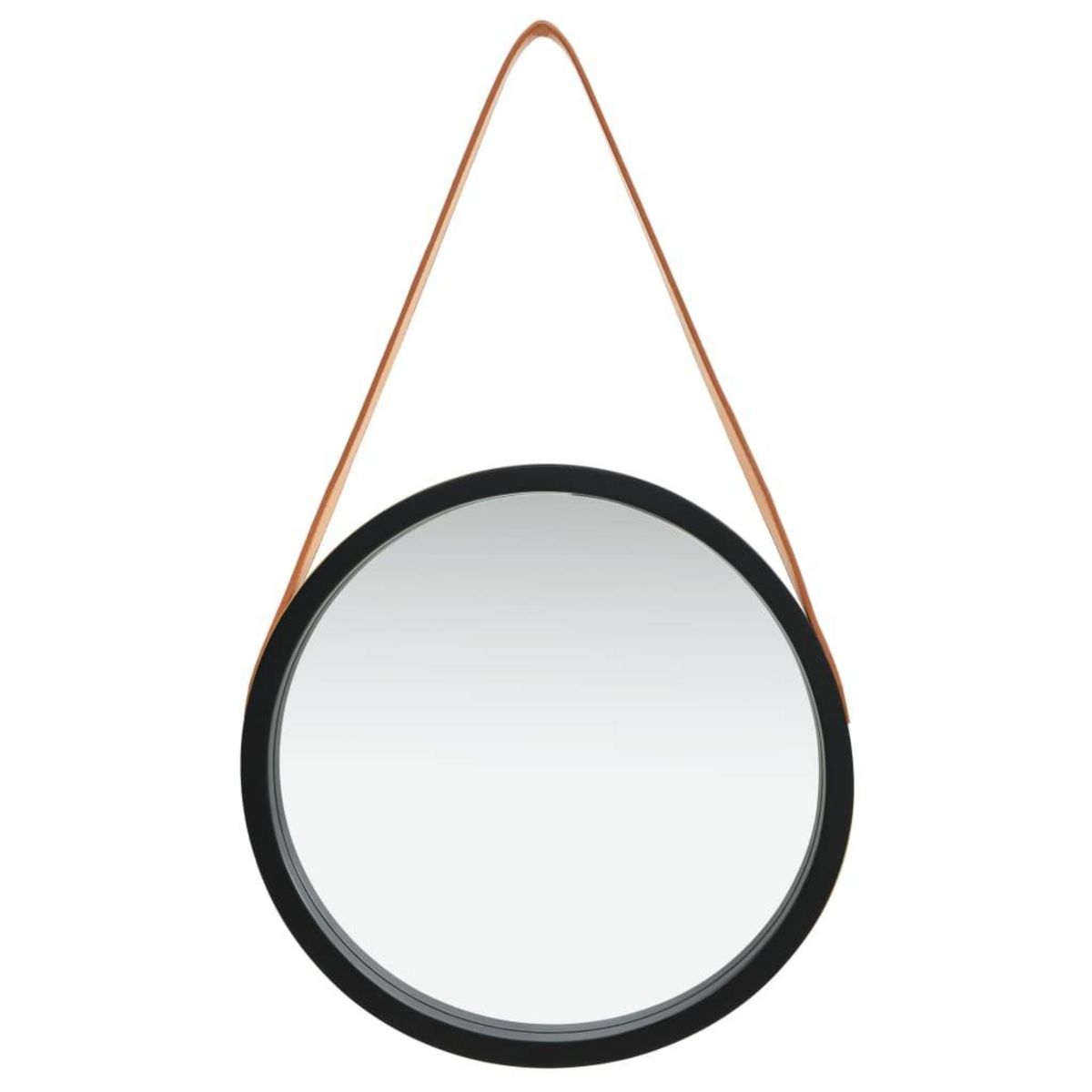 VIDAXL Miroir mural avec sangle 40 cm Noir