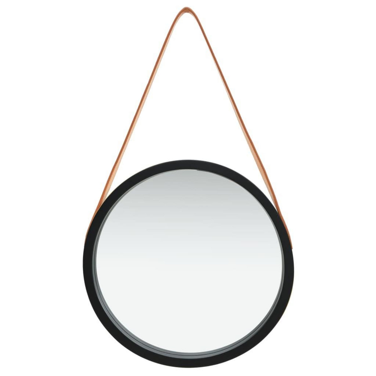 VIDAXL Miroir mural avec sangle 40 cm Noir