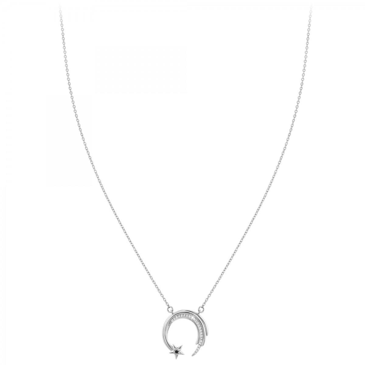 SC CRYSTAL Collier Etoile Filante par SC Crystal orné d'un véritable diamant noir