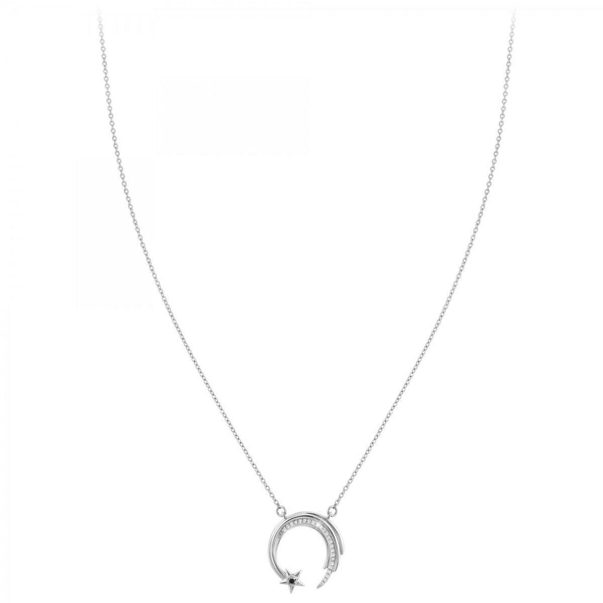 SC CRYSTAL Collier Etoile Filante par SC Crystal orné d'un véritable diamant noir