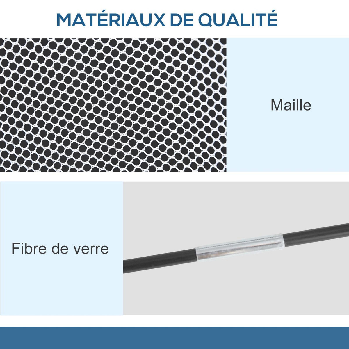 HOMCOM Cage de foot portable - but de football futsal pliable pop up - sac rangement, piquets inclus - dim. 247L x 203l x 201,5H cm - fibre verre Oxford noir