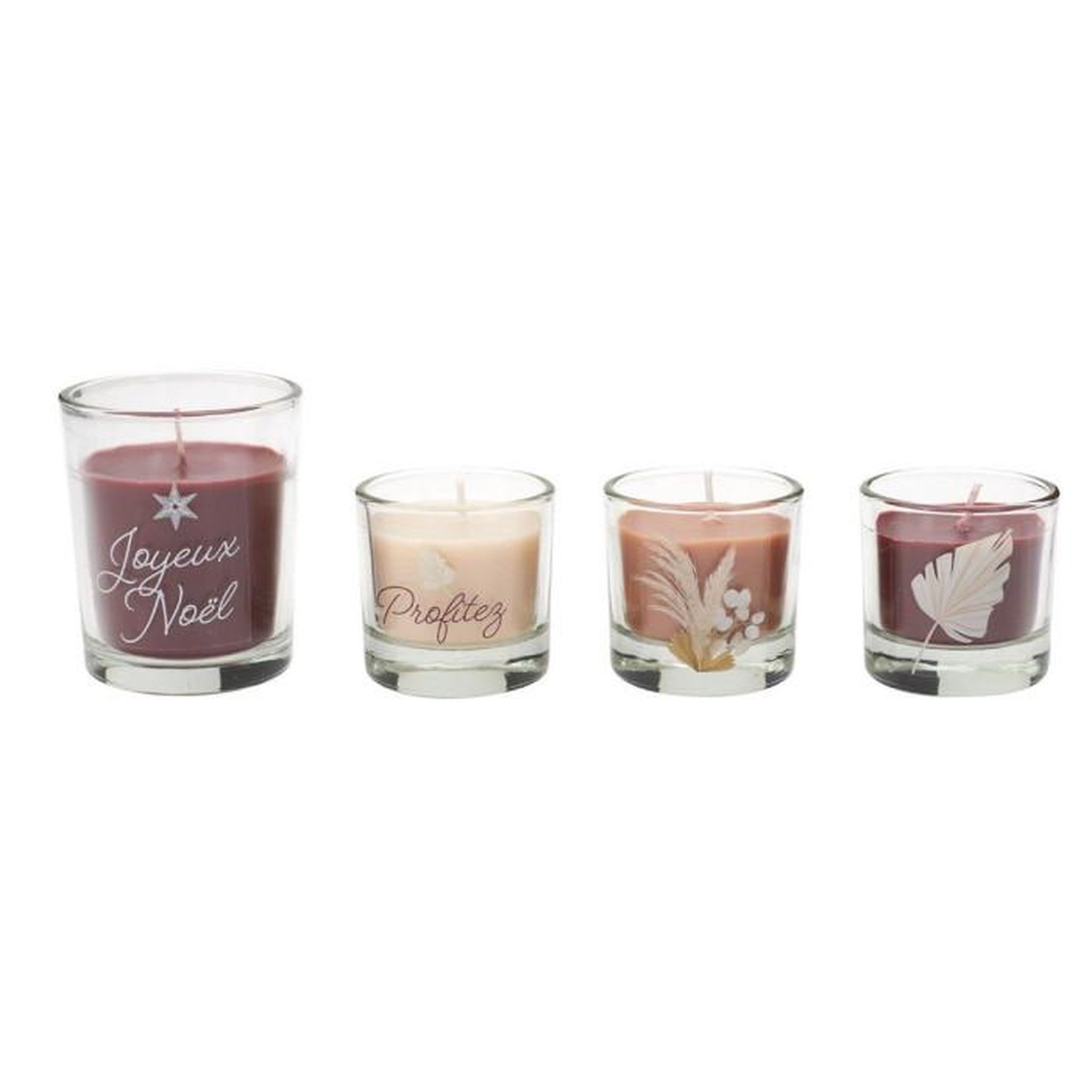Voir la diapositive 6 : The Home Deco Factory Calendrier de l'avent 24 bougies parfumées  nature  30cm marron