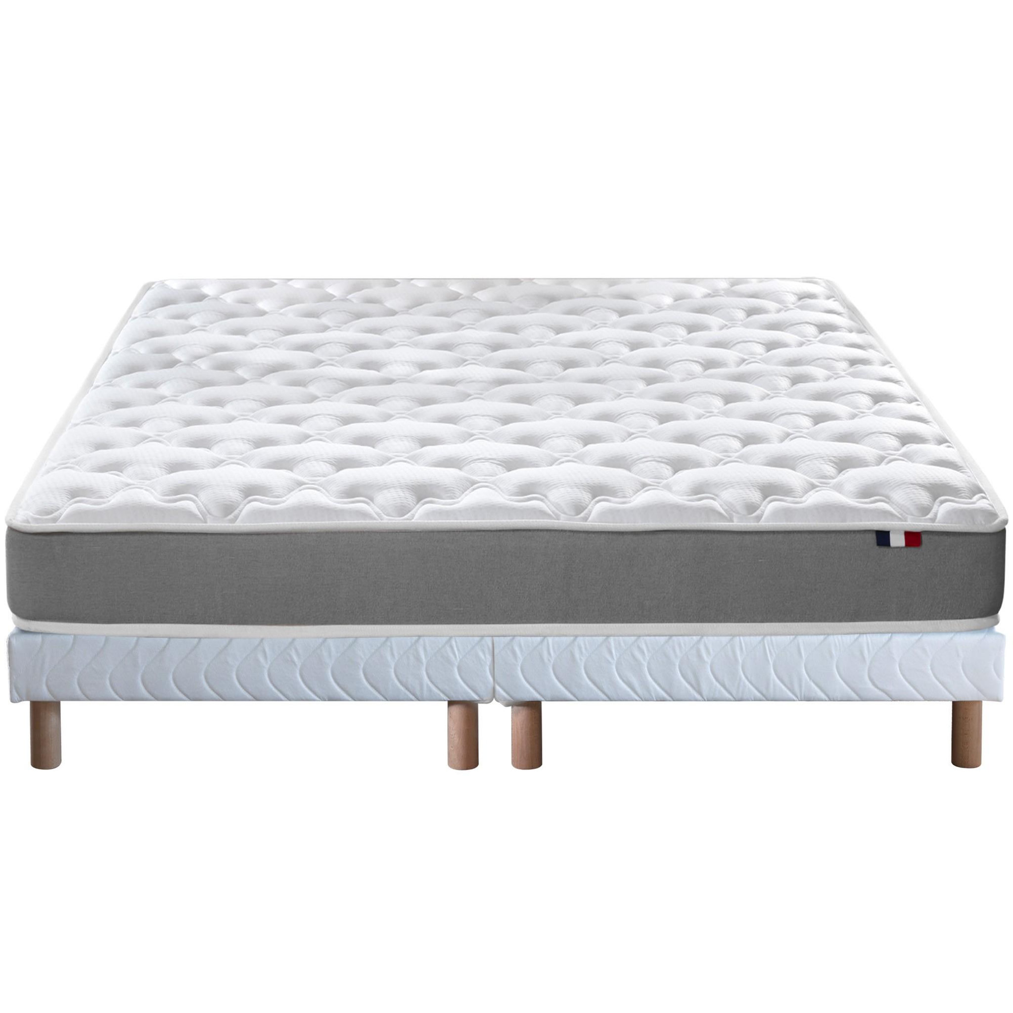 Voir la diapositive 1 : IDLITERIE Ensemble matelas mousse ferme réversible ALTO et sommier - confort français