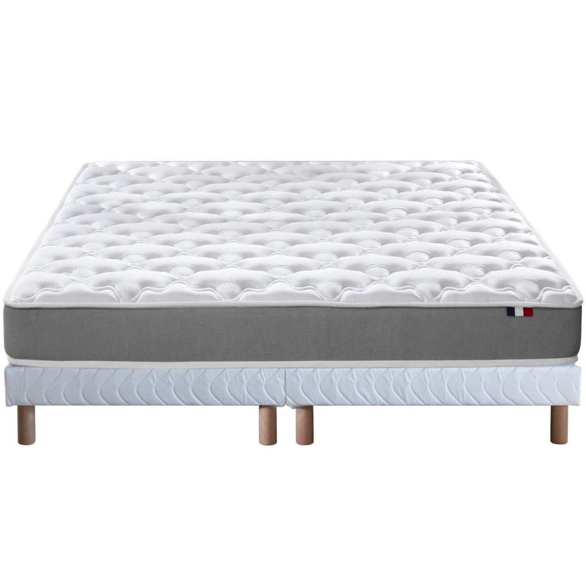 IDLITERIE Ensemble matelas mousse ferme réversible ALTO et sommier - confort français