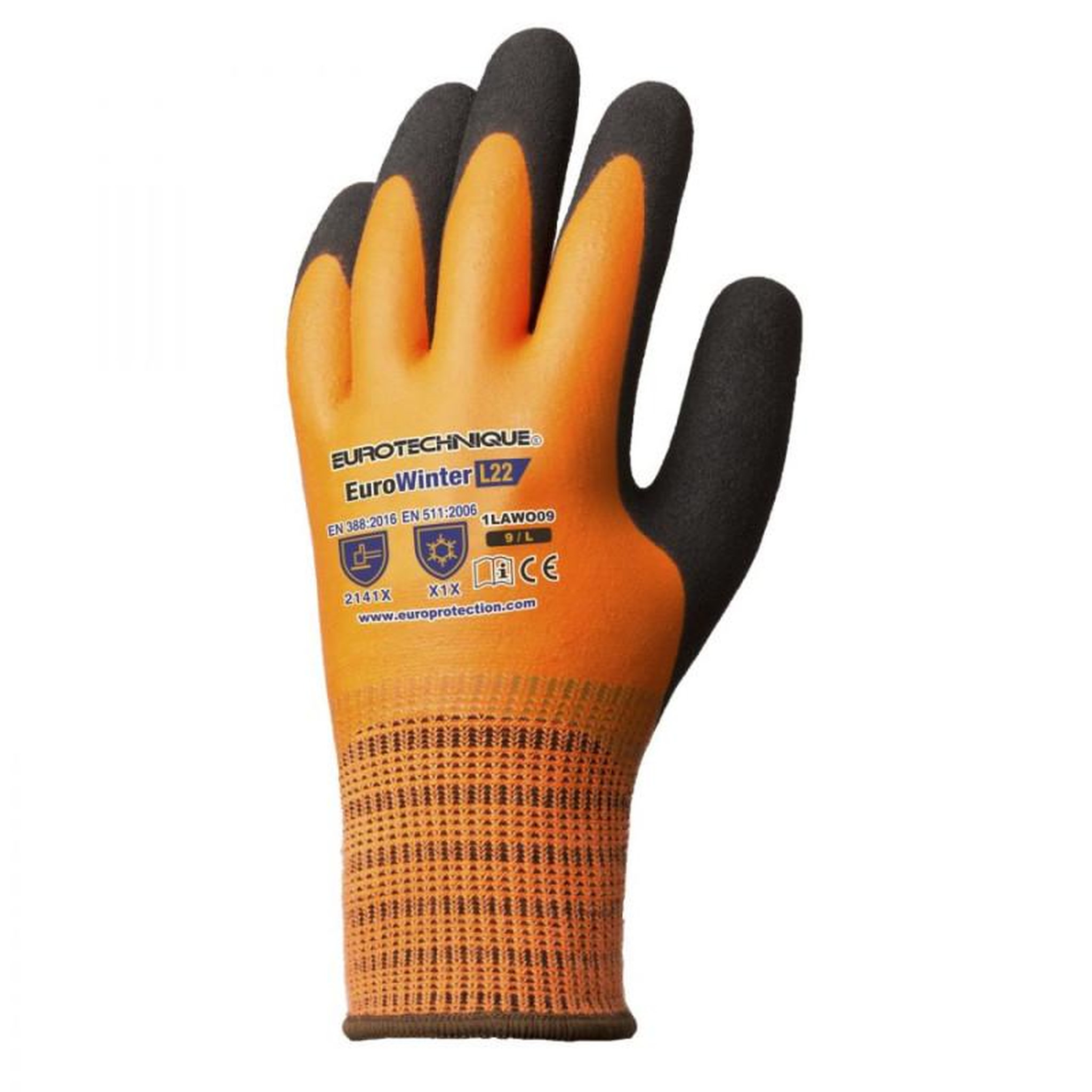 Coverguard Gants tricot anti froid EUROWINTER L22 orange fluo noir T9 COVERGUARD 1LAWO09