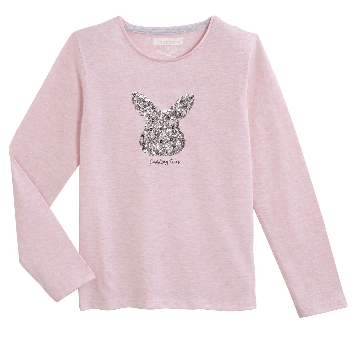 IN EXTENSO Tee-shirt manches longues sequins fille