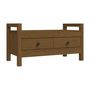 Voir la diapositive 2 : VIDAXL Banc d'entree Marron miel 80x40x43 cm Bois de pin massif