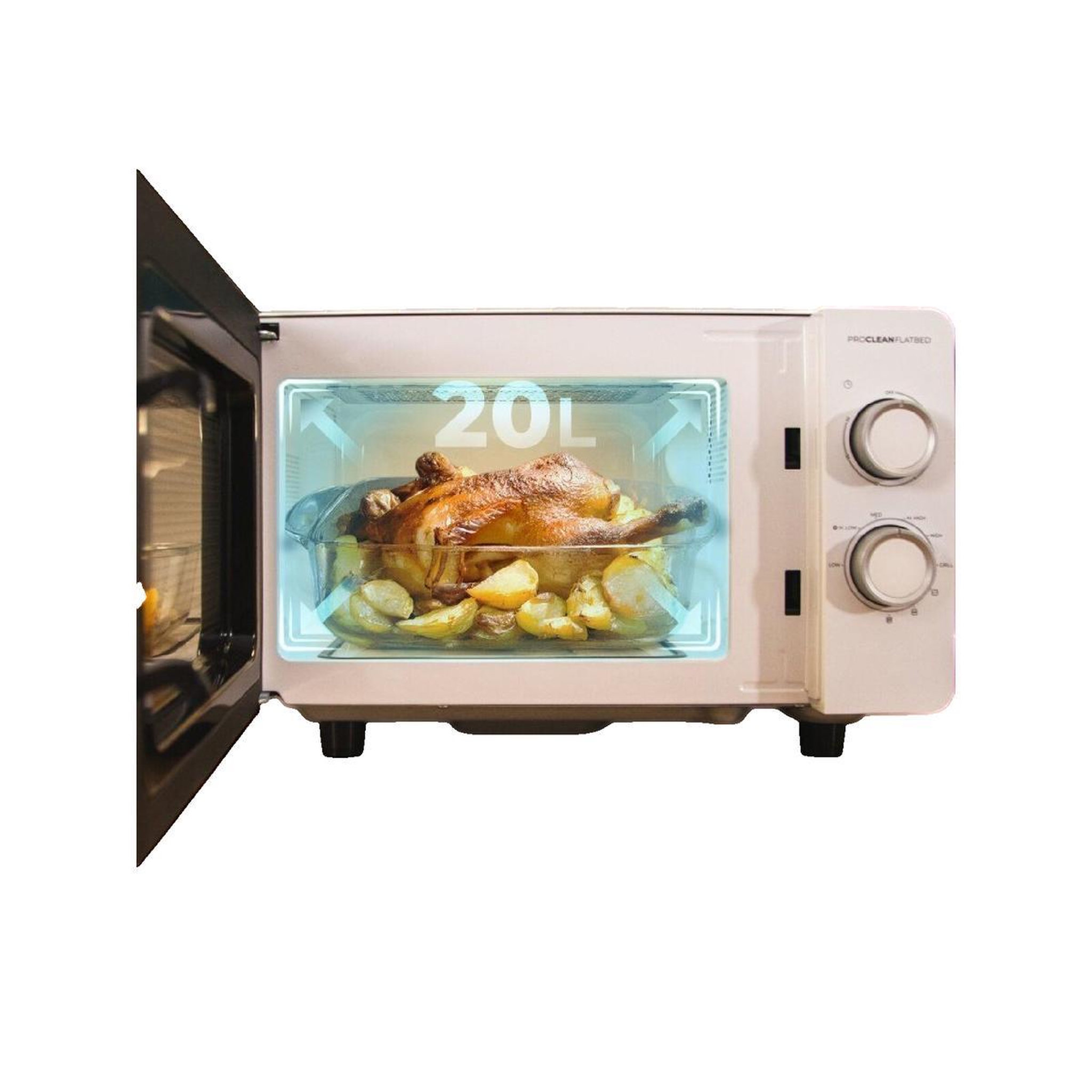 Voir la diapositive 3 : CECOTEC Micro-ondes Cecotec Proclean 3110 blanc compact avec grill