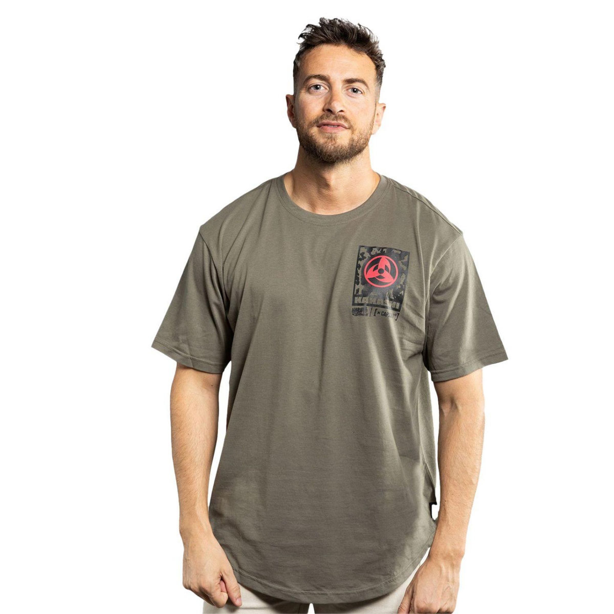 CAPSLAB T-shirt homme confort fit avec print Naruto Shippuden Kakashi