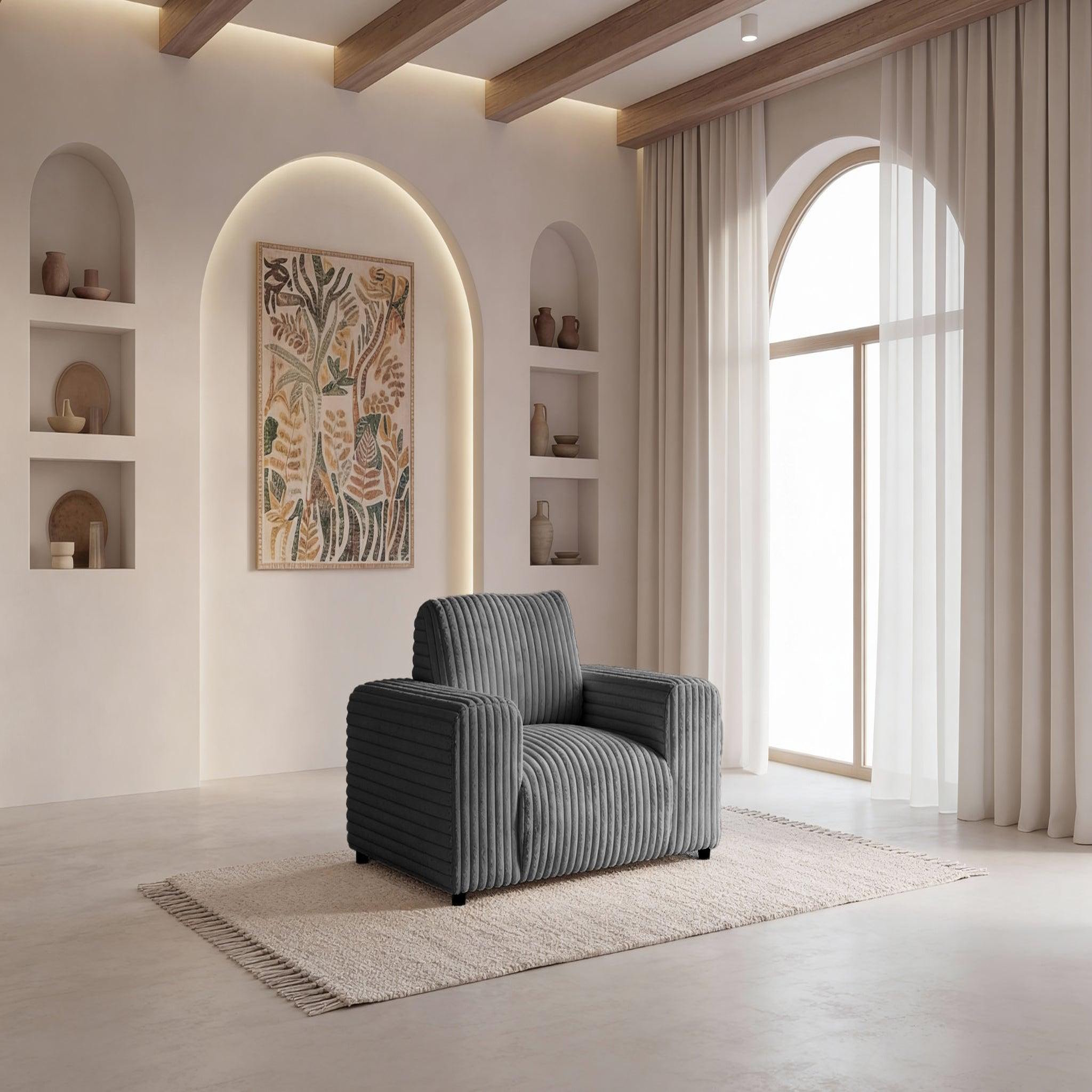 Voir la diapositive 5 : CASANOVA PARIS Caisa - fauteuil en velours côtelé