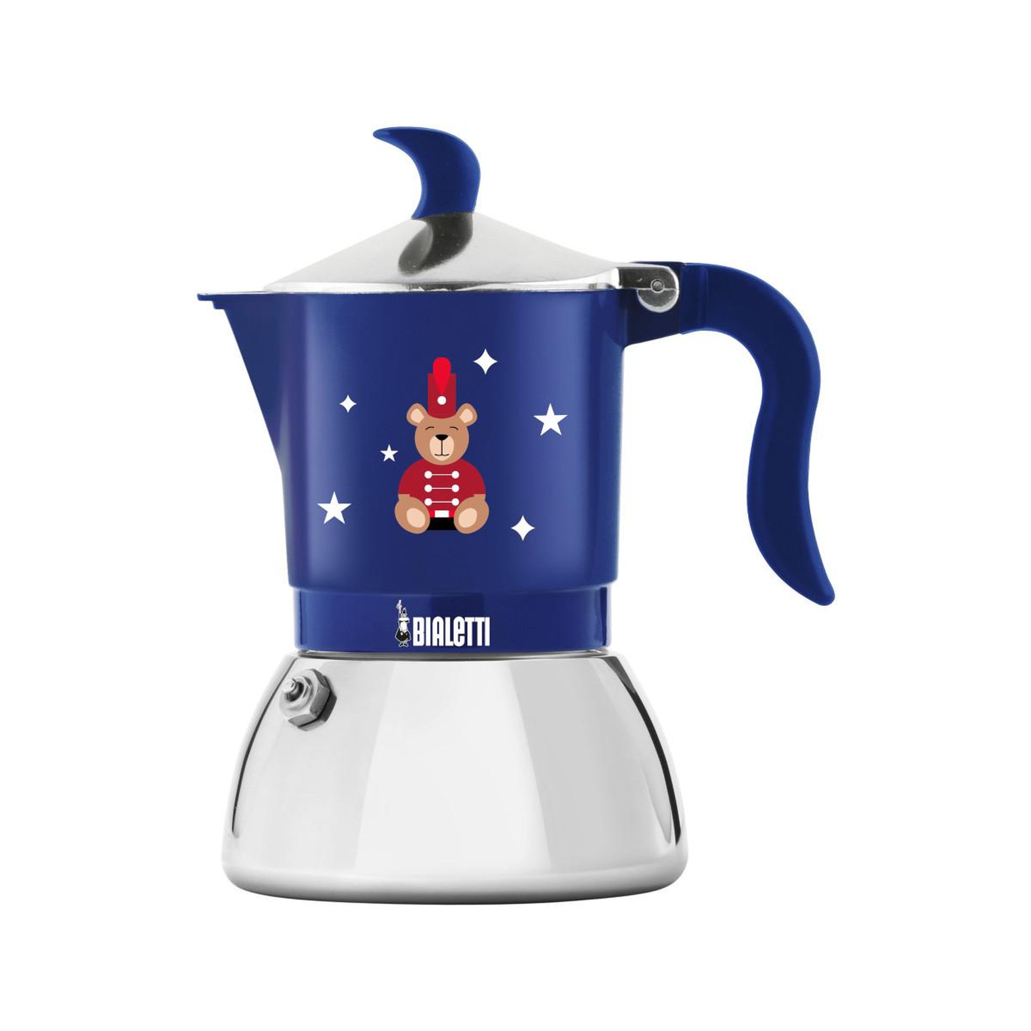 BIALETTI Bialetti 0006649 machine à café manuelle Cafetière à moka 0,473 L Bleu, Rouge, Acier inoxydable