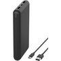 Voir la diapositive 3 : Belkin Batterie externe 20 000 mAh 15W USB-C et USB-A