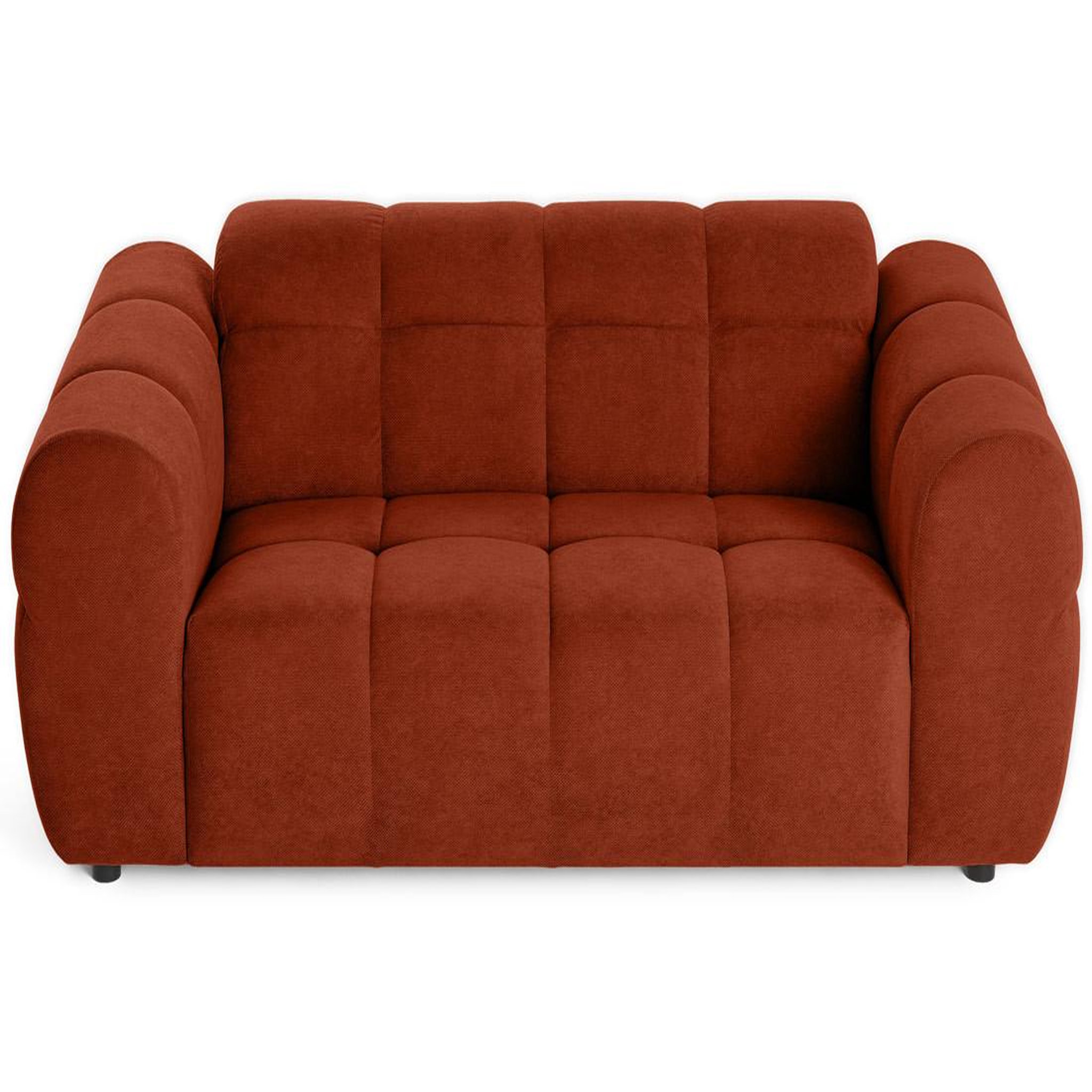 Voir la diapositive 3 : BEST MOBILIER Ray - canapé droit 2 places en tissu texturé