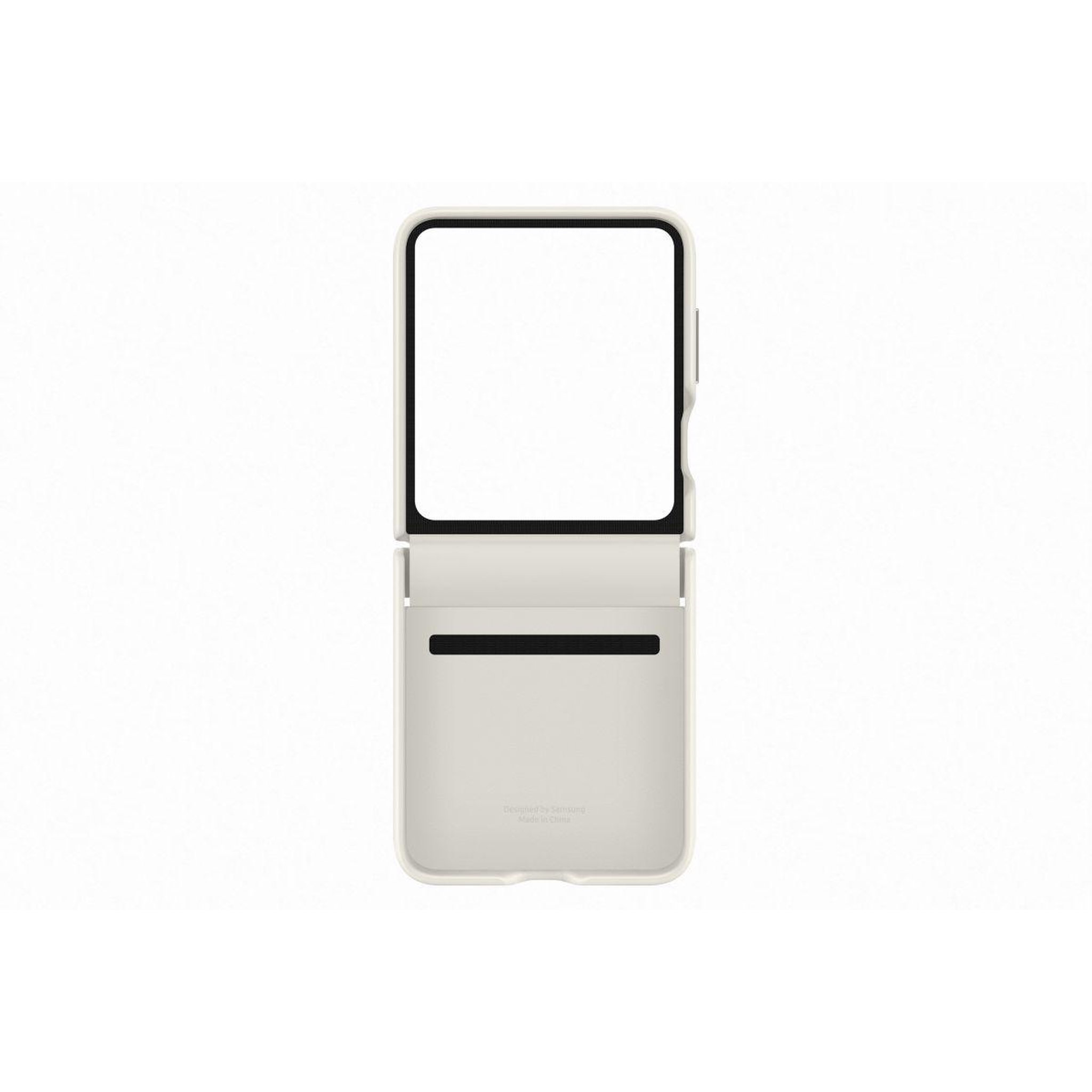 Voir la diapositive 3 : Samsung Coque z flip 5 simili cuir design crème