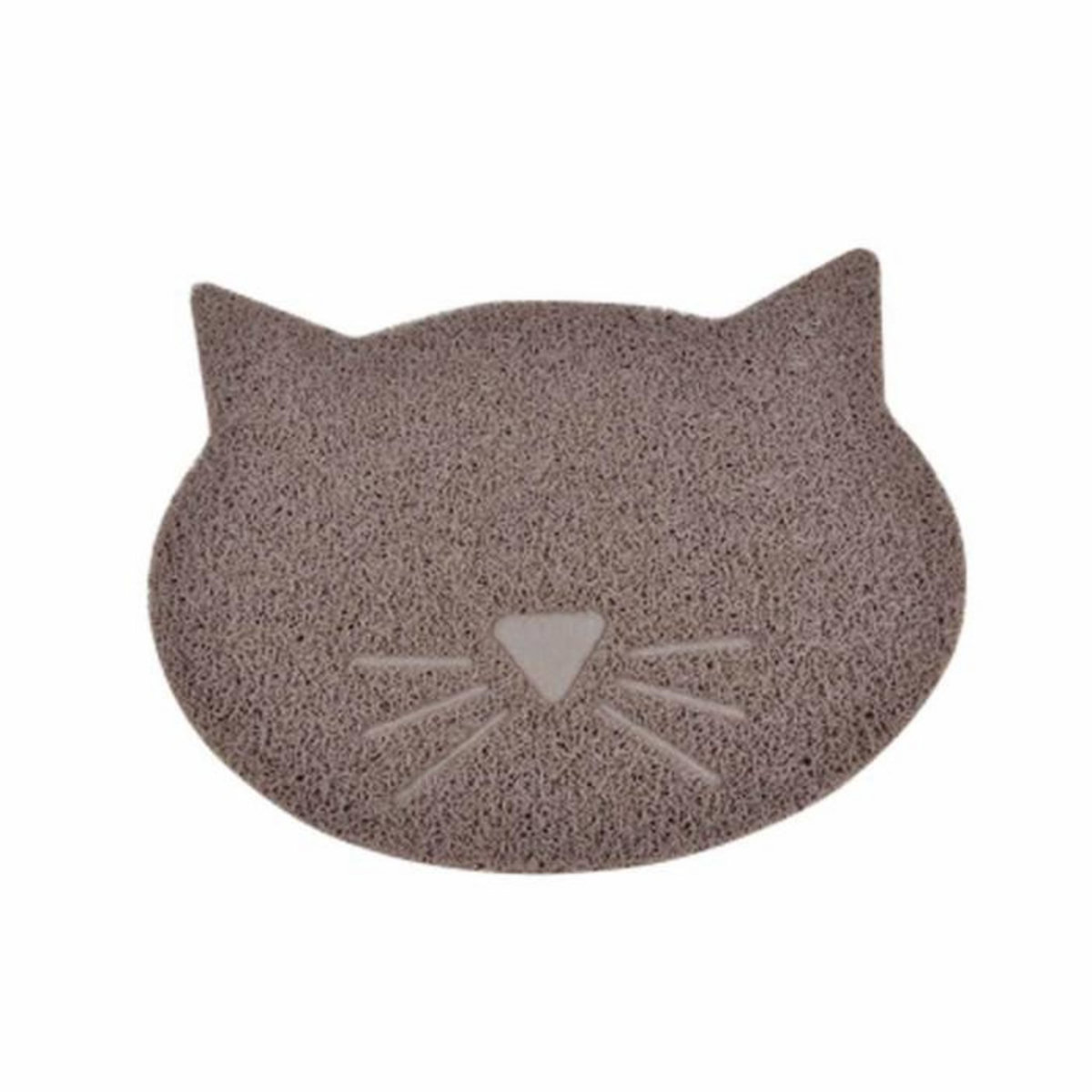 Paris Prix Tapis Repas pour Chat  Tête de Chat  43cm Taupe
