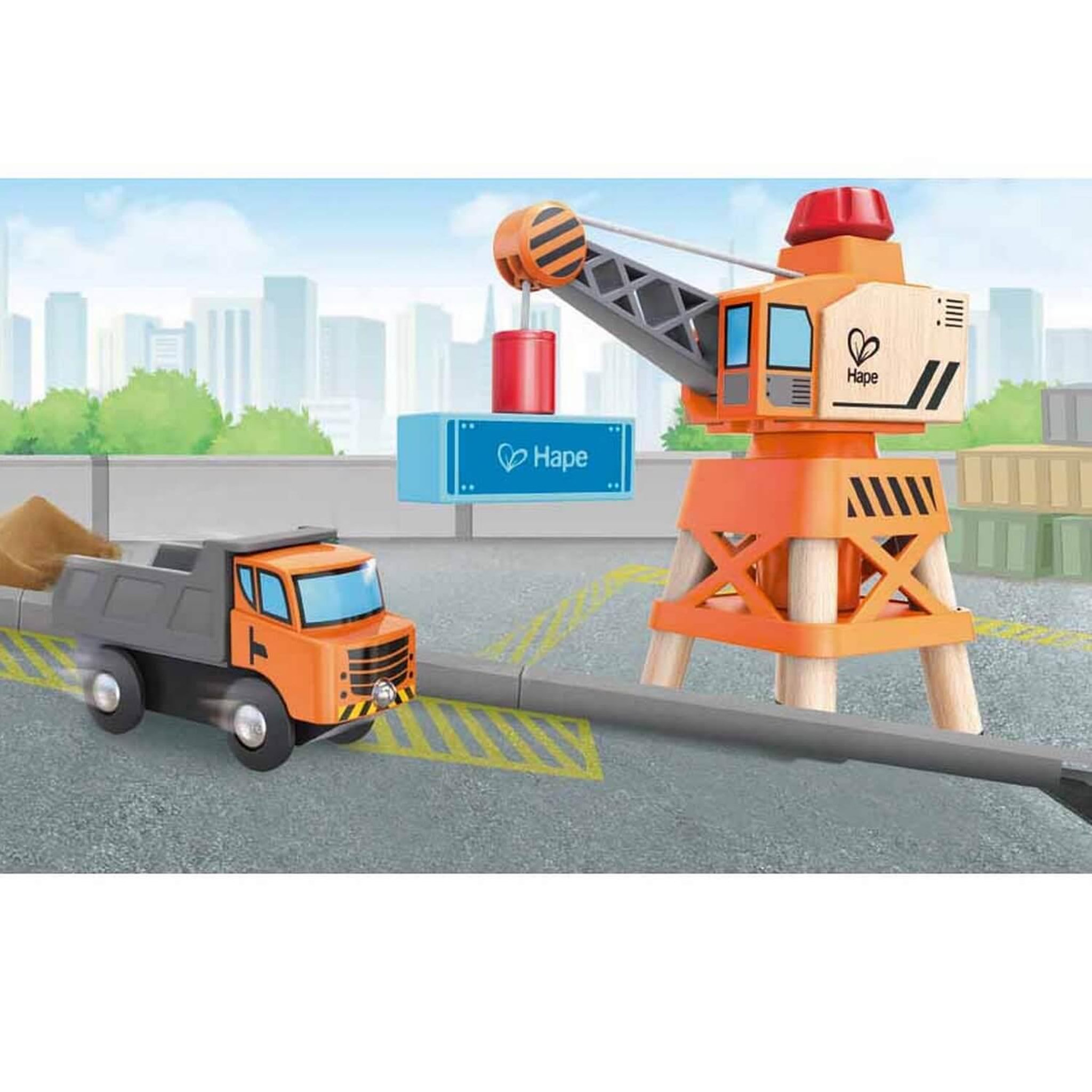Voir la diapositive 3 : Hape Grande grue orange 360 degres