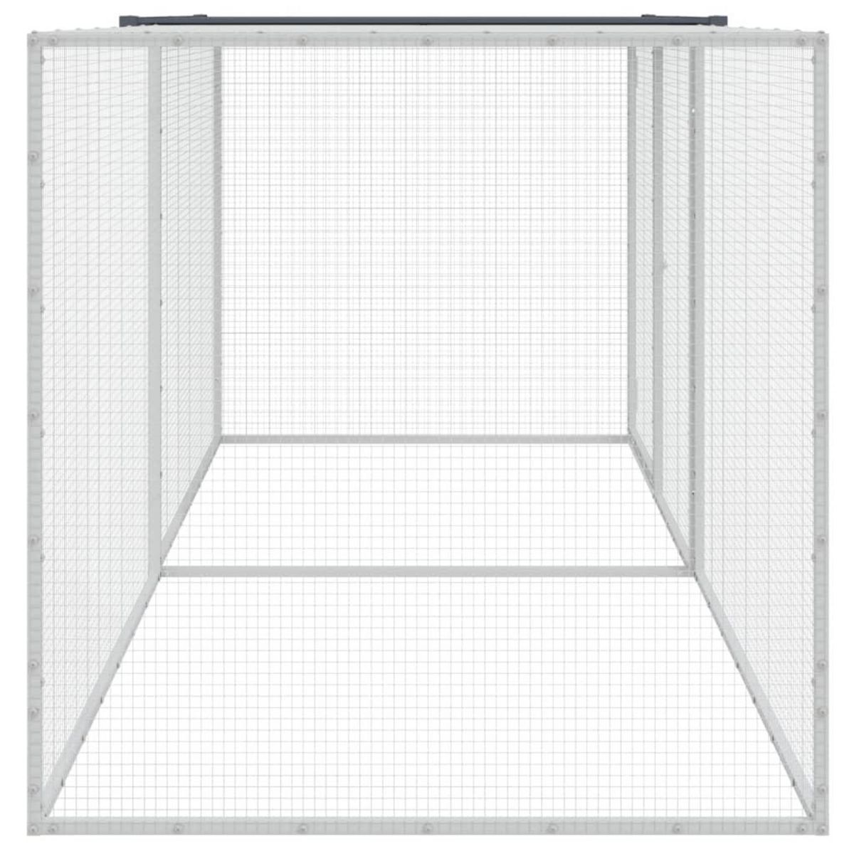 VIDAXL Poulailler avec toit anthracite 203x98x90 cm acier galvanise