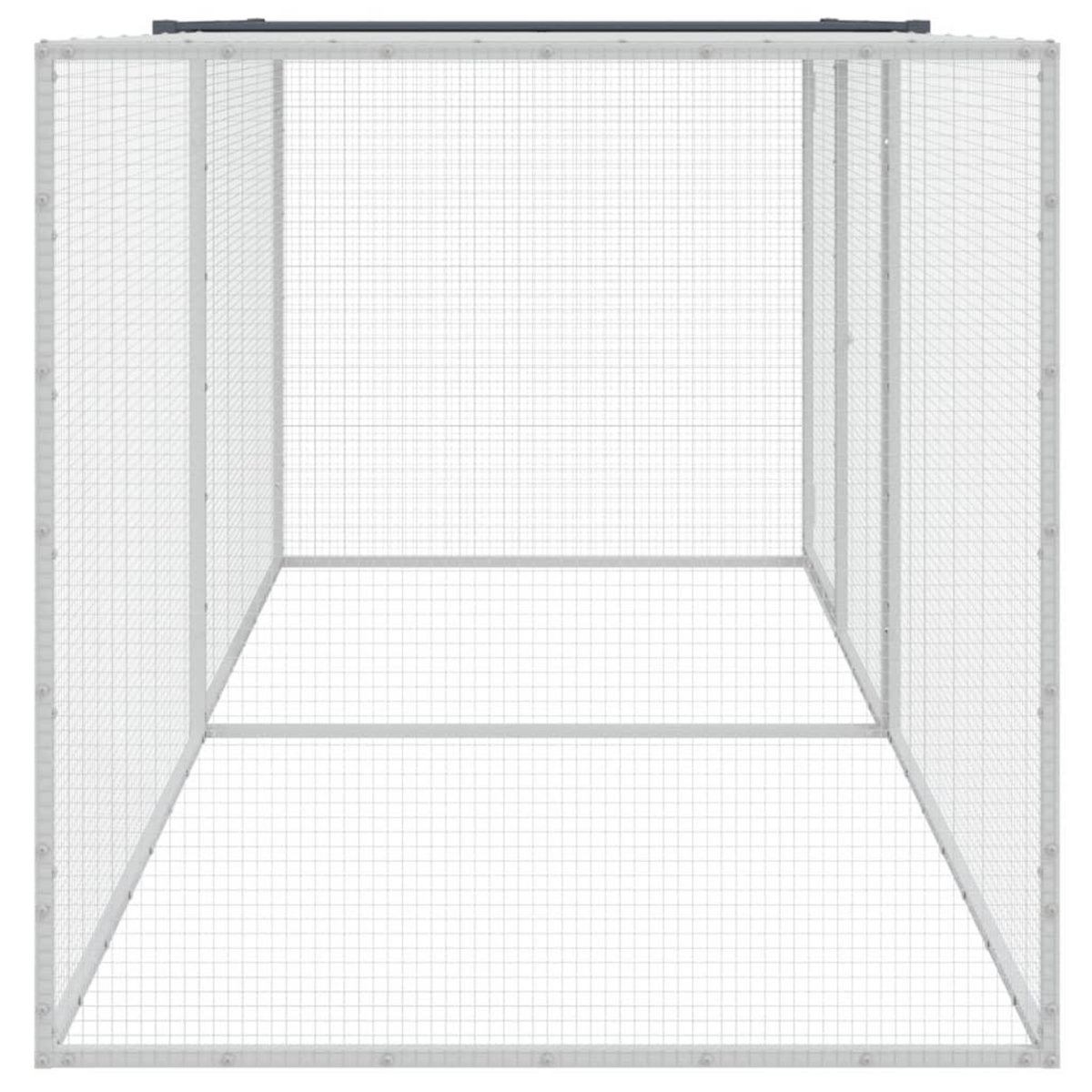 VIDAXL Poulailler avec toit anthracite 203x98x90 cm acier galvanise