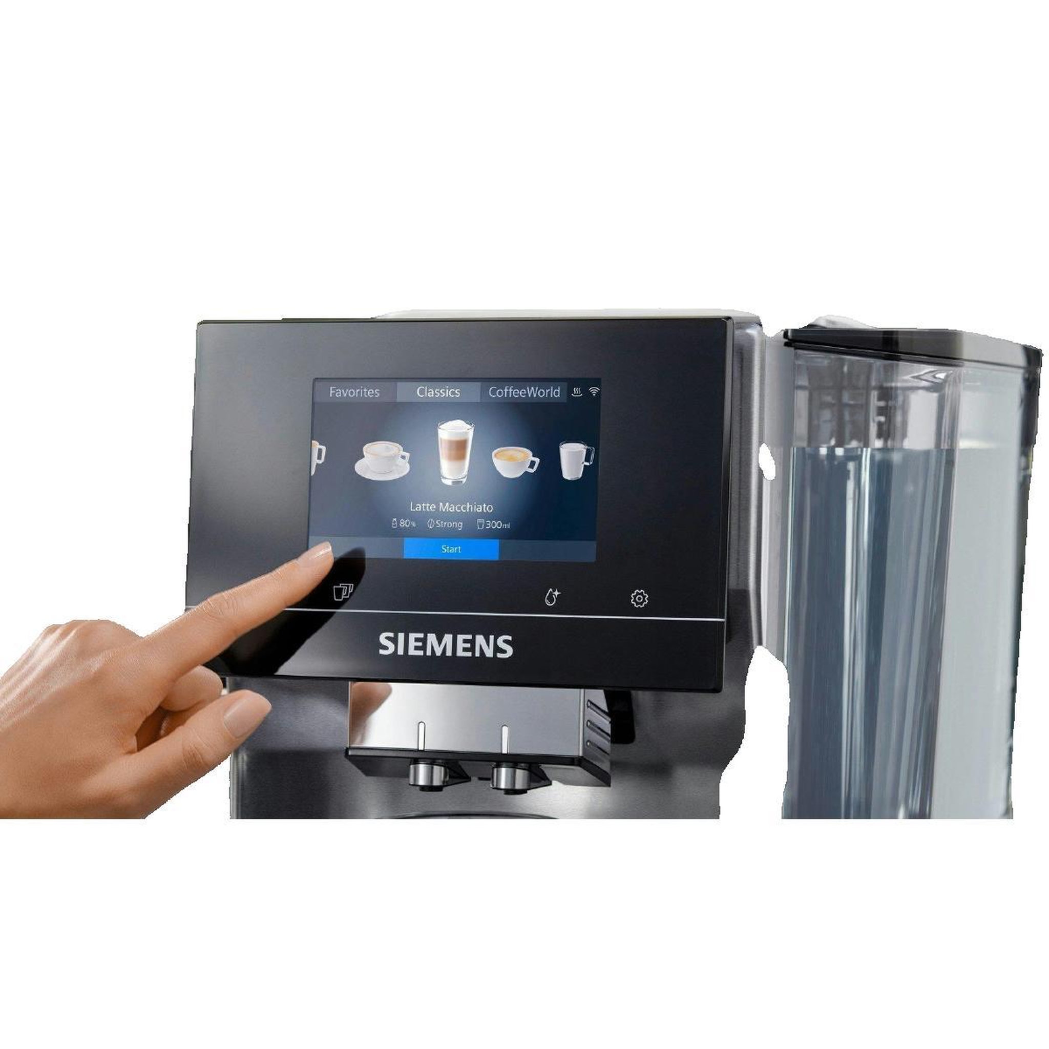 Voir la diapositive 2 : Siemens Expresso broyeur Siemens EQ700 TQ715R03 acier inoxydable