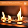 HOMCOM Cheminée bioéthanol sur pied design contemporain - brûleur 1,5 L - contrôle de flamme et manche inclus - acier noir