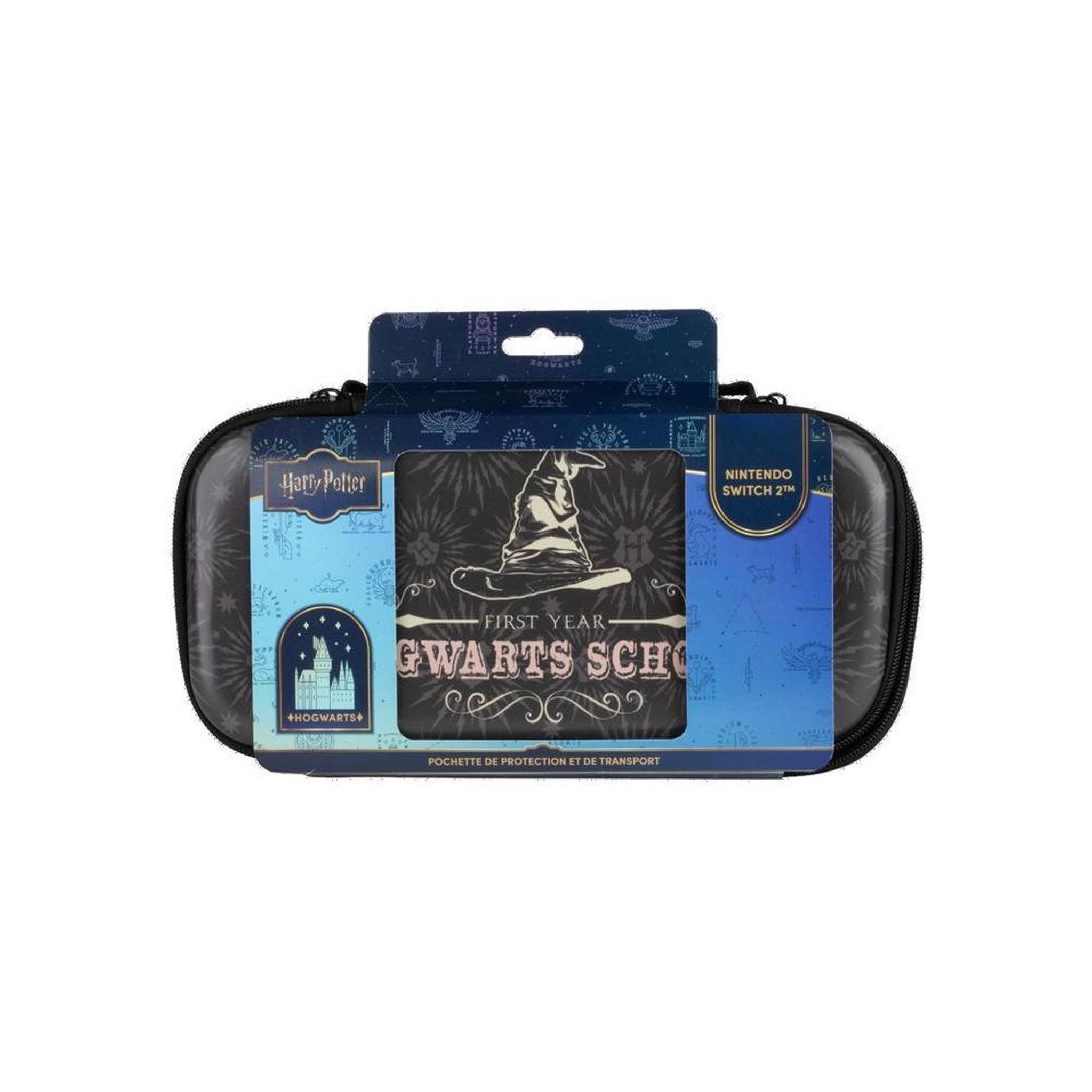 Voir la diapositive 3 : Housse de protection Nintendo Switch 2 Harry Potter première année Hogwarts School, noir, rangement jusqu'à 8 jeux et accessoires