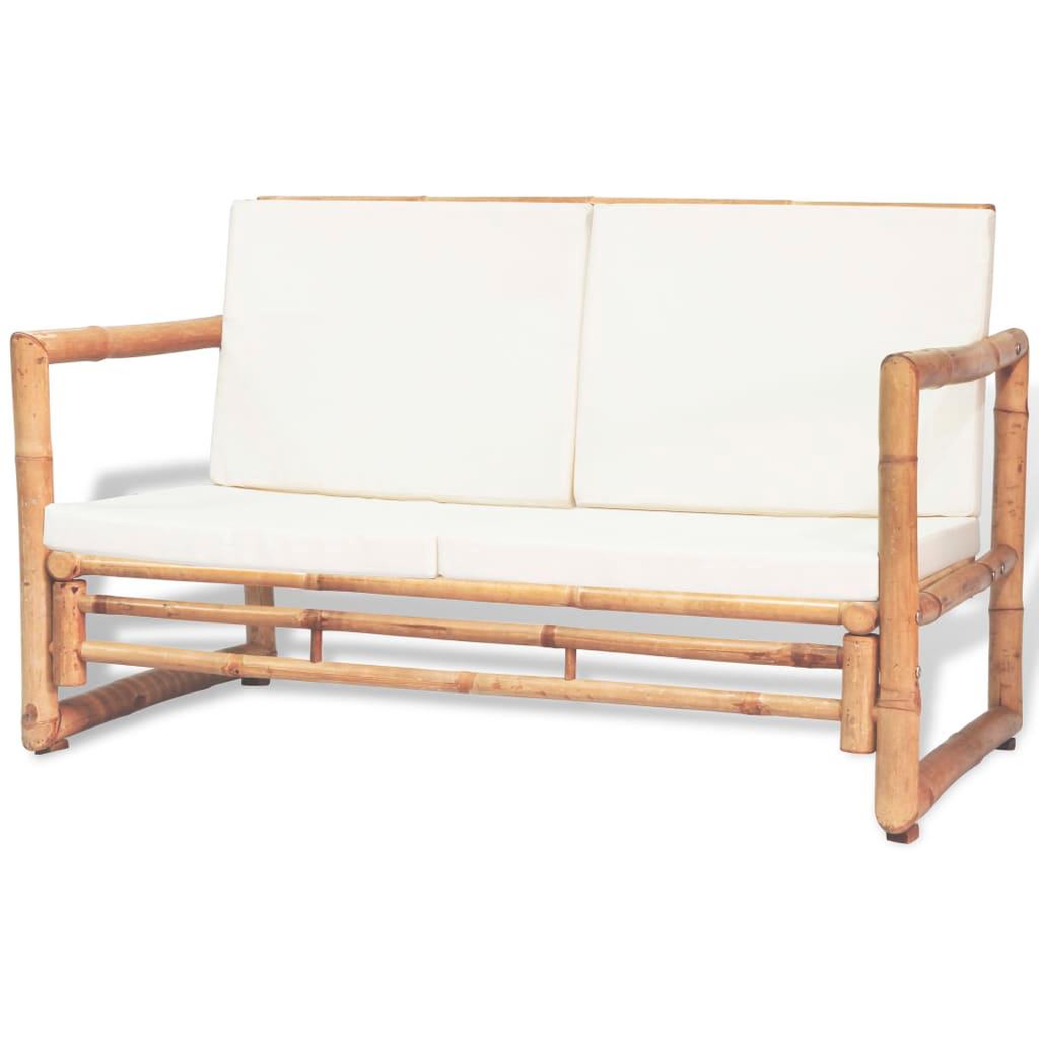 Voir la diapositive 3 : VIDAXL Salon de jardin 4 pcs avec coussins Bambou