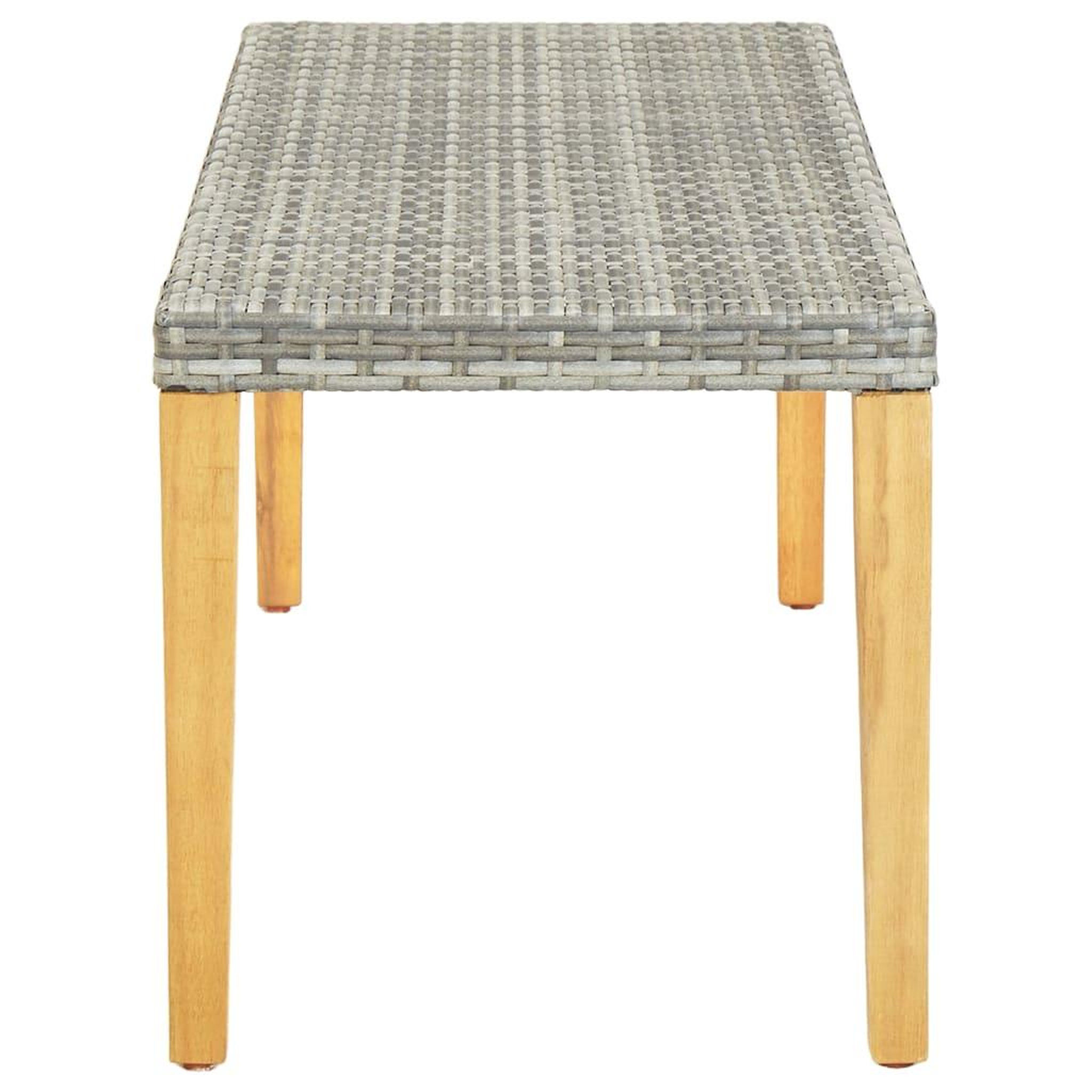 Voir la diapositive 3 : VIDAXL Banc de jardin 80 cm Resine tressee Gris