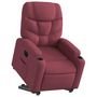 Voir la diapositive 3 : VIDAXL Fauteuil inclinable electrique rouge bordeaux tissu