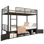 MERAX Lit superposé 90x200cm. Coloris disponibles : Blanc