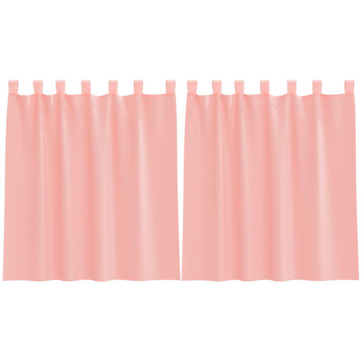 VIDAXL Rideaux en voile avec passe-tringles 2 pcs rose